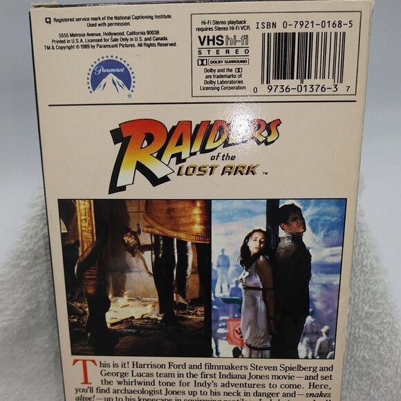 LOT of 3 Indiana Jones VHS Movie Trilogy - Raiders, Temple of Doom, Last Crusade - Picture 9 of 12